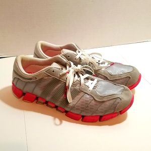Womans Adidas Climacool tennis shoes size 10, Pink & Gray